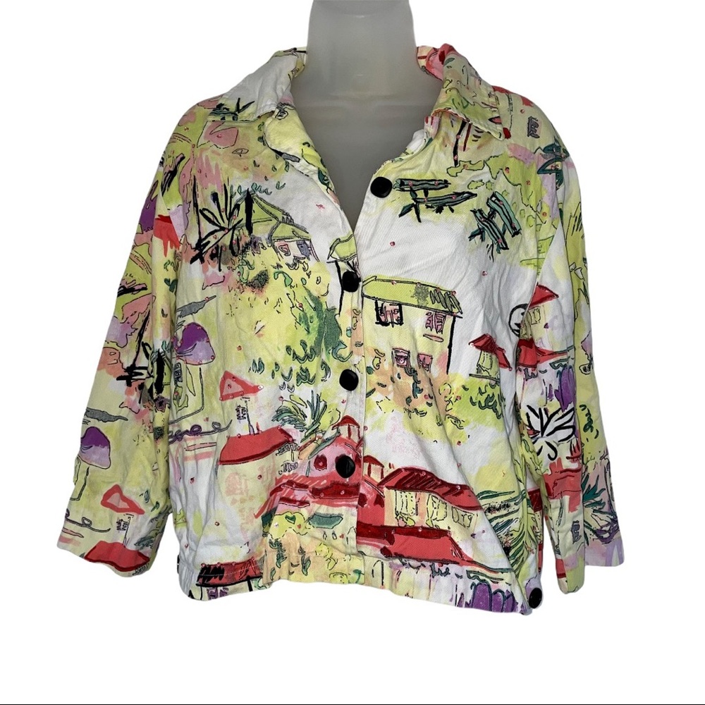 Pattern Jacket Button Vacation Spring Passports - image 1